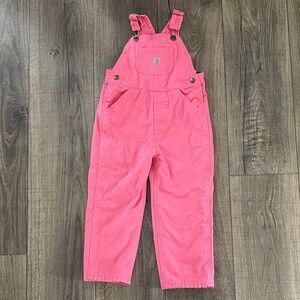 Girls overalls Carhartt Bright Pink Overalls kids size 4t